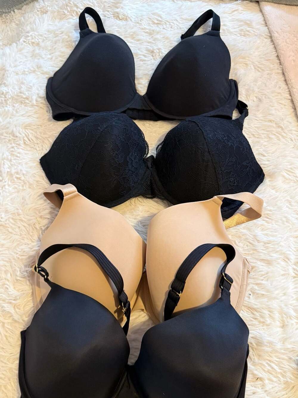 Joyspun No Boundaries Bras Size 36DDD Lot Of 4 Black Nude Underwire